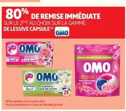 Auchan OMO Sur la gamme de lessive capsule de lessive capsule offre
