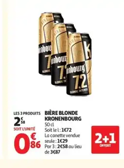 Auchan KRONENBOURG Bière blonde offre