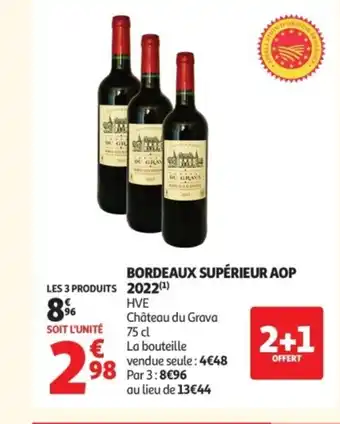 Auchan Bordeaux supérieur aop 2022 offre