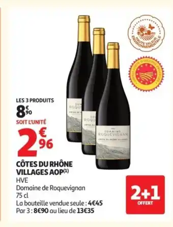Auchan Côtes du rhône villages aop offre