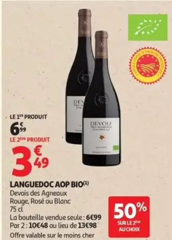 Auchan Languedoc aop bio offre