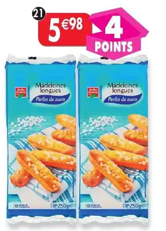 Maximo Lot de 2 barquettes de madeleines longues perles de sucre offre