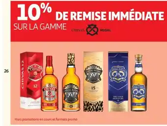 Auchan CHIVAS REGAL Sur la gamme offre