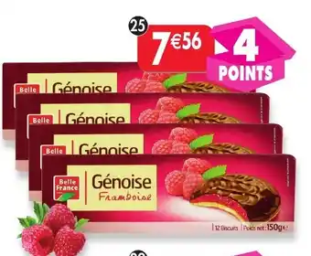Maximo Lot de 4 paquets de génoise framboise offre