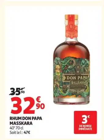Auchan DON PAPA MASSKARA Rhum offre