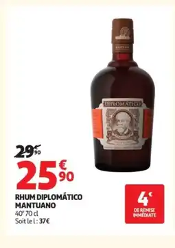 Auchan DIPLOMÁTICO MANTUANO Rhum offre