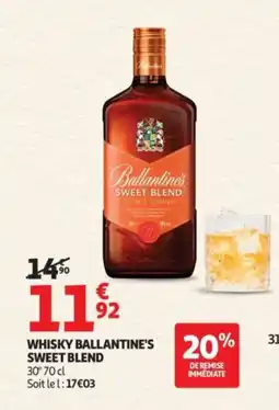 Auchan BALLANTINE'S Whisky sweet blend offre