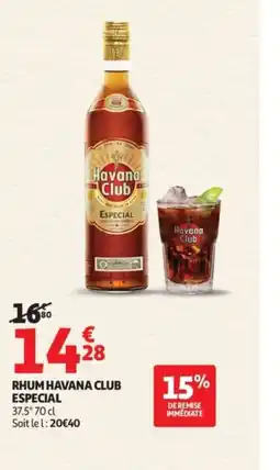 Auchan HAVANA CLUB ESPECIAL 37.5° Rhum offre