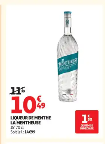 Auchan LA MENTHEUSE Liqueur de menthe offre