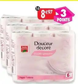 Maximo Lot de 3x6 rouleaux de papier toilette blanc douceur décoré offre