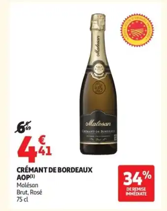 Auchan Crémant de bordeaux aop offre