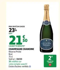 Auchan Champagne chanoine offre