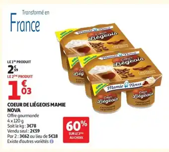 Auchan MAMIE NOVA Coeur de liégeois offre