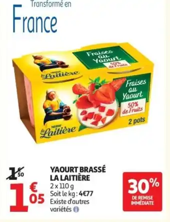 Auchan LA LAITIÈRE Yaourt brassé offre