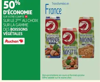 Auchan AUCHAN Sur la gamme des boissons végétales offre