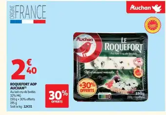 Auchan AUCHAN Roquefort aop offre