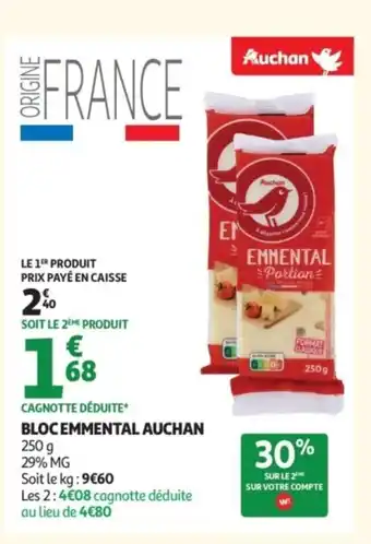 Auchan AUCHAN Bloc emmental offre