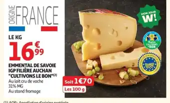 Auchan Emmental de savoie igp filière auchan cultivons le bon offre