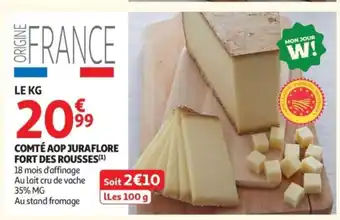 Auchan Comté aop juraflore fort des rousses offre