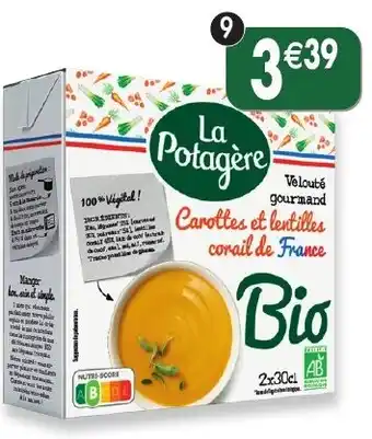 Maximo Velouté de carottes et lentilles corail offre