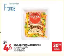 Auchan Bowl de gyoza sauce teriyaki offre