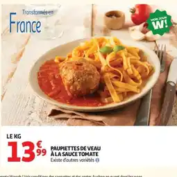 Auchan Paupiettes de veau ala sauce tomate offre