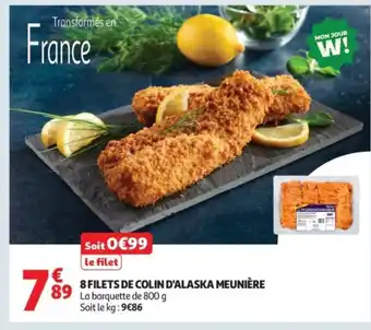 Auchan Filets de colin d'alaska meunière offre