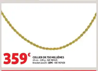 Auchan Collier or 750 millièmes offre