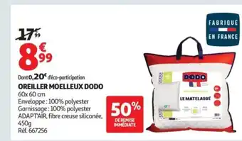 Auchan DODO Oreiller moelleux offre