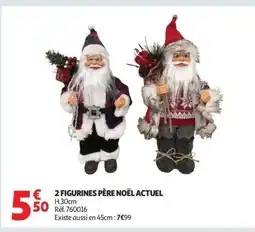 Auchan ACTUEL 2 figurines père noël offre