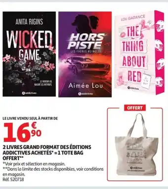 Auchan 2 livres grand format des éditions addictives offre
