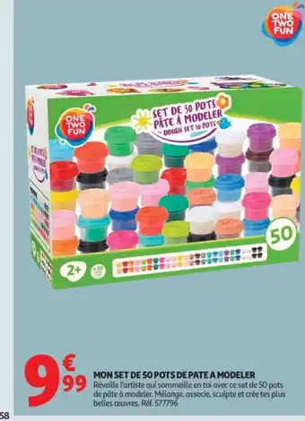 Auchan Mon set de 50 pots de pate a modeler offre