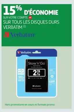 Auchan VERBATIM Sur tous les disques durs offre