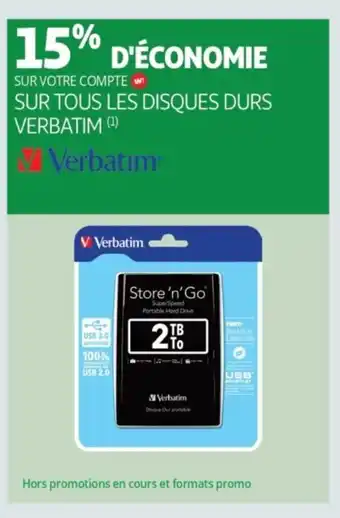 Auchan VERBATIM Sur tous les disques durs offre