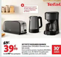 Auchan TEFAL Set petit dejeuner equinox offre