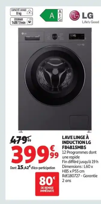 Auchan LG Lave linge à induction offre