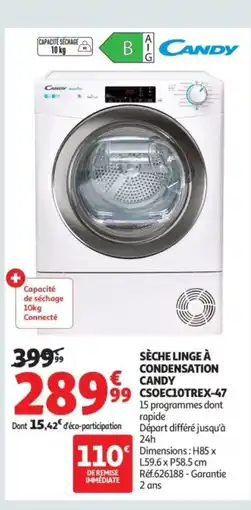Auchan CANDY Sèche linge à condensation offre