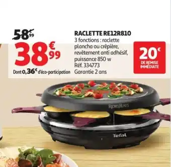 Auchan Raclette RE12R810 offre