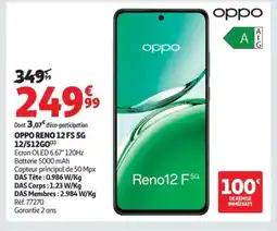 Auchan OPPO RENO 12 FS 5G 12/512GO offre
