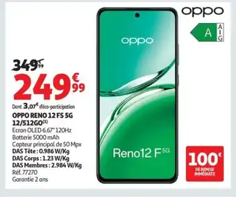 Auchan OPPO RENO 12 FS 5G 12/512GO offre