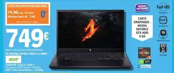 E.Leclerc PC PORTABLE NITRO V AN15-41-R8WX offre