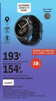 E.Leclerc Montre Connectée Balance Midnight offre
