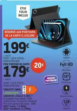 E.Leclerc Logicom Tablette TablX offre