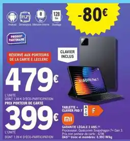 E.Leclerc Xiaomi Pad 7 offre