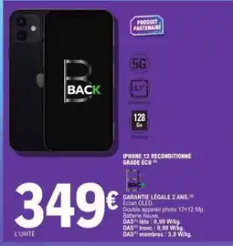 E.Leclerc IPHONE 12 RECONDITIONNE GRADE ECO offre