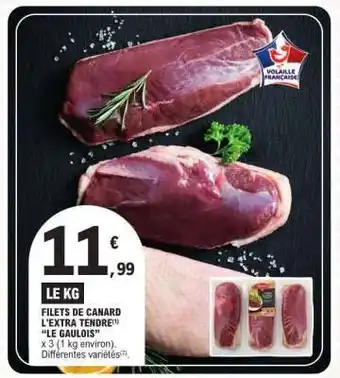 E.Leclerc Filets de canard 'l'extra tendre' 'Le Gaulois' offre