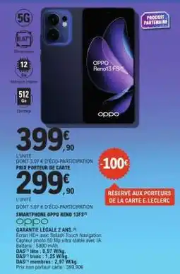 E.Leclerc OPPO Reno 13 FS offre