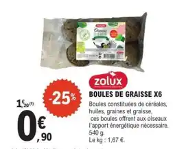E.Leclerc BOULES DE GRAISSE X6 offre