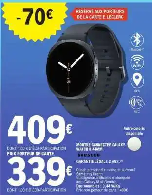 E.Leclerc Montre Connectée Galaxy Watch 8 44mm offre