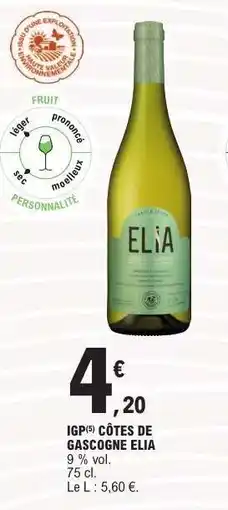E.Leclerc IGP COTES DE GASCOGNE elia offre